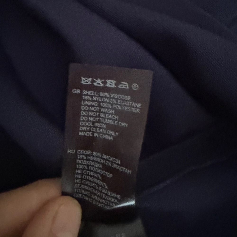 Reiss Cristiana One Shoulder Dress Navy Blue Sheath Cocktail Size 8 NEW - Picture 4 of 7